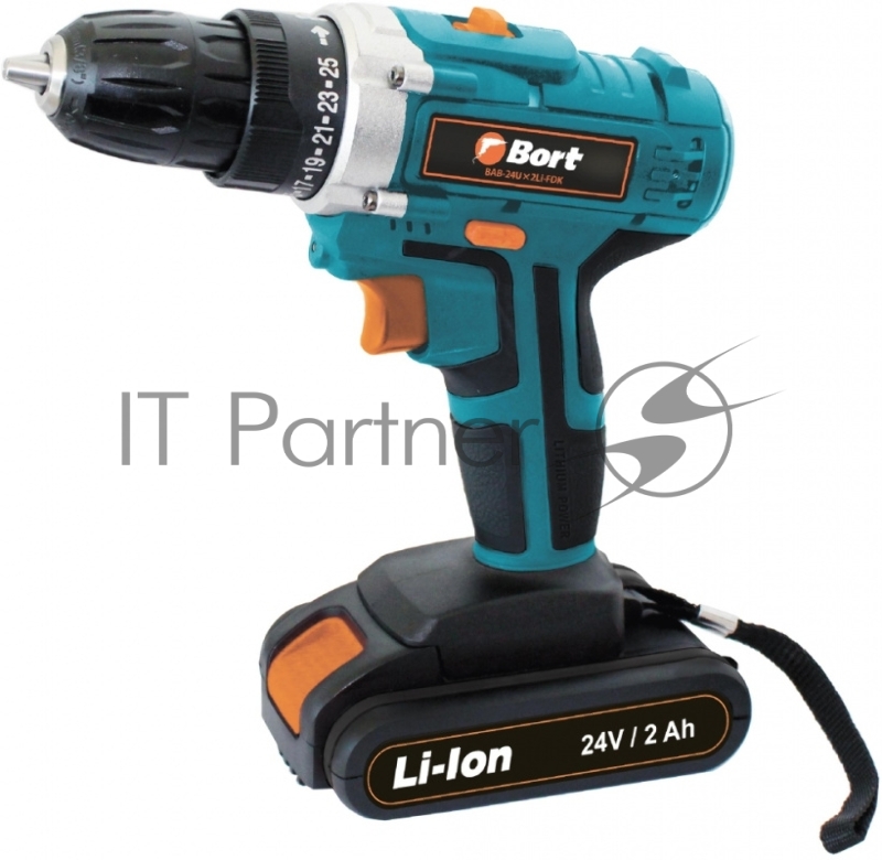 Дрель-шуруповерт BORT аккум BAB-24Ux2Li-FDK