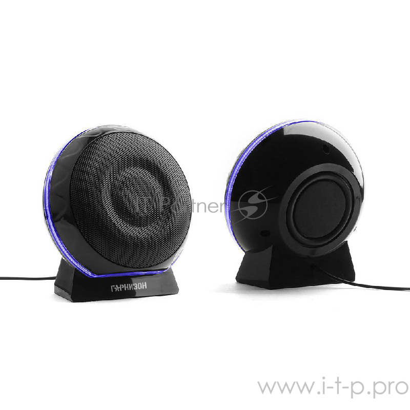 Акустическая система 2.0 Гарнизон GSP-150, черный, 6 Вт, FTB-динамики, материал- пластик, USB - питание
