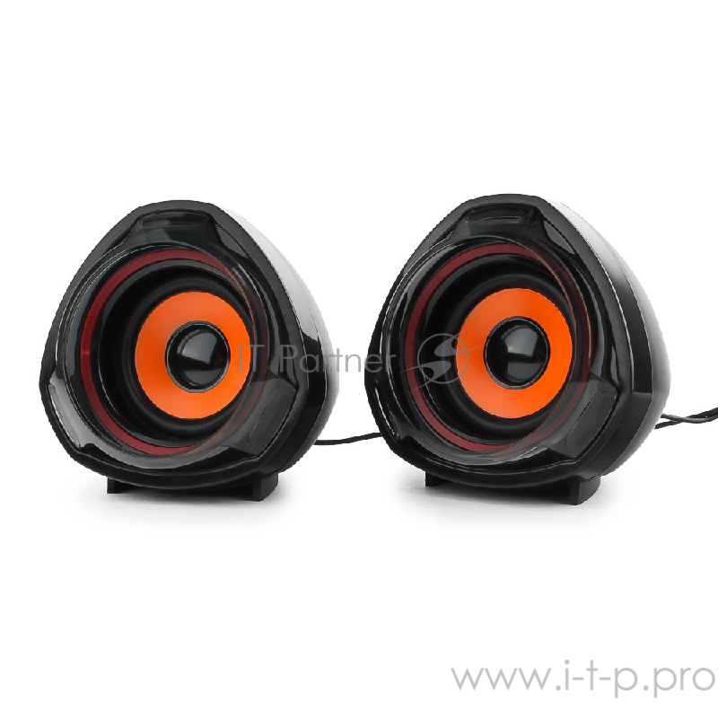 Колонки Акустич. система 2.0 Gembird SPK-105, черный, 5 Вт, регулятор громкости, USB-питание