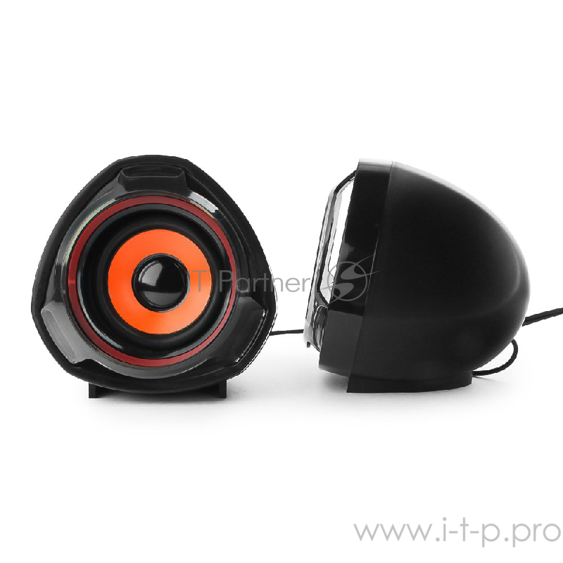 Колонки Акустич. система 2.0 Gembird SPK-105, черный, 5 Вт, регулятор громкости, USB-питание