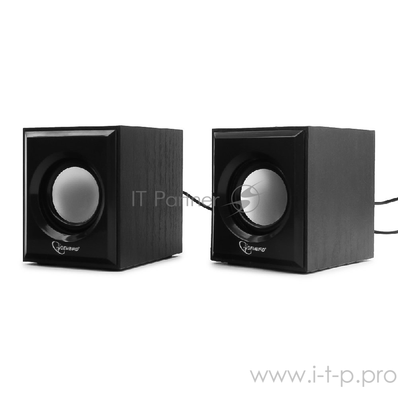 Акустич. система 2.0 Gembird SPK-205, МДФ, черный, 6 Вт, регулятор громкости, USB-питание