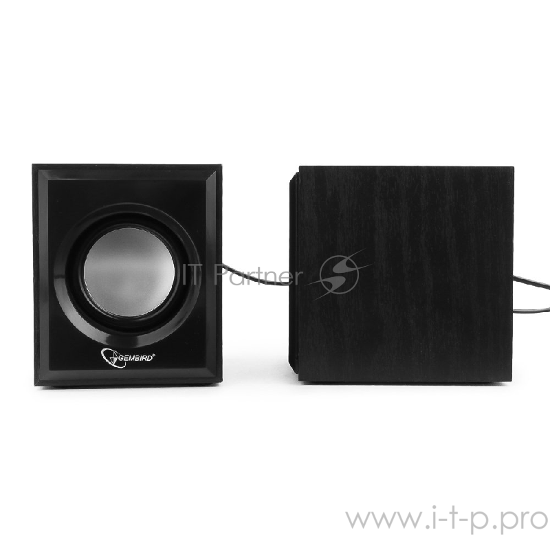 Акустич. система 2.0 Gembird SPK-205, МДФ, черный, 6 Вт, регулятор громкости, USB-питание