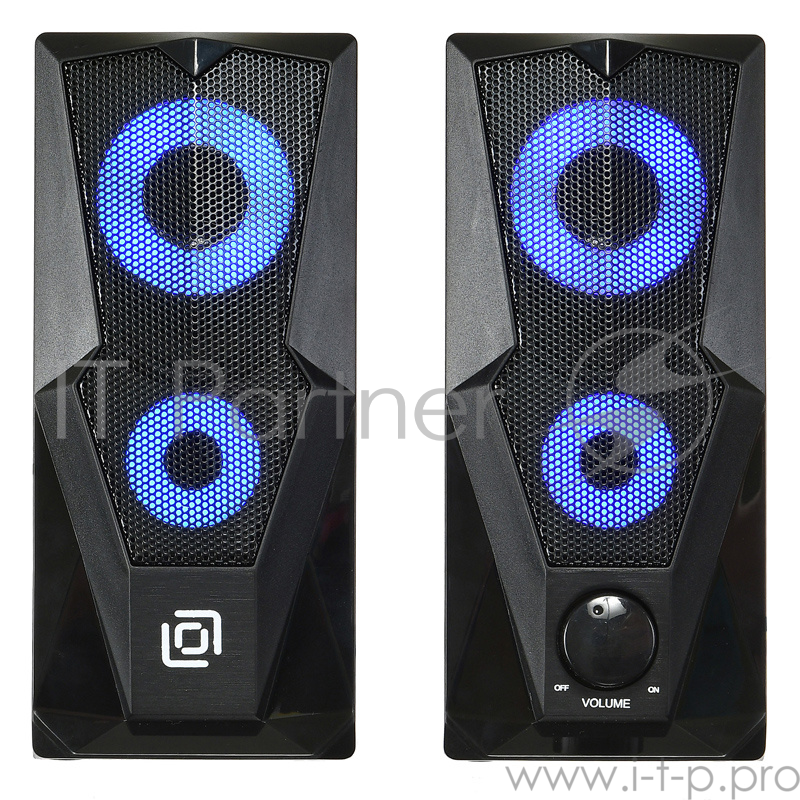 Колонки Oklick OK-127 2.0 черный 6Вт