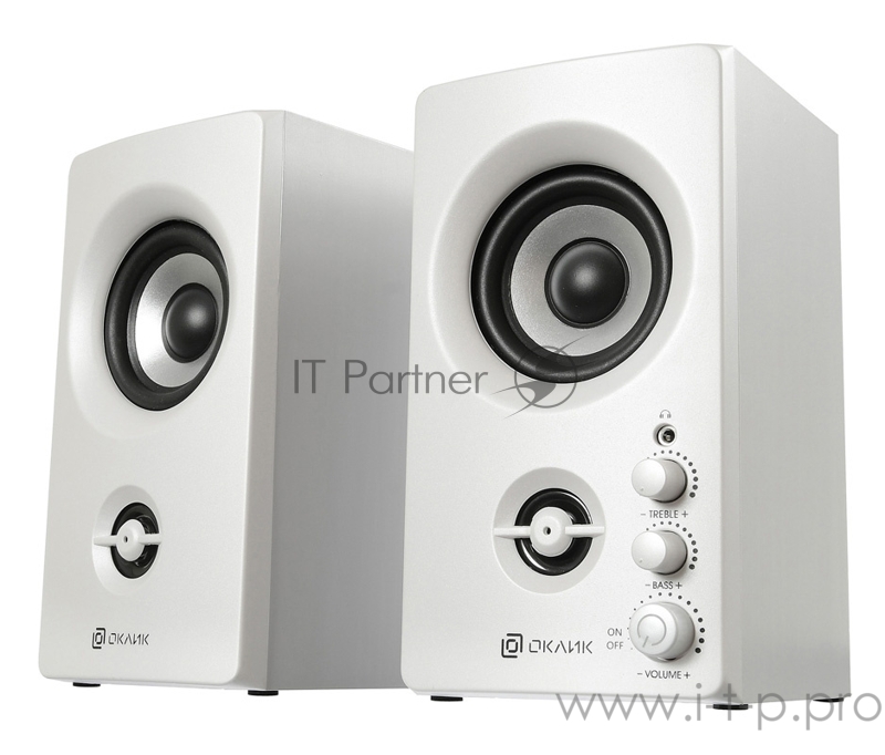 Колонки Oklick OK-164 2.0 белый 30Вт
