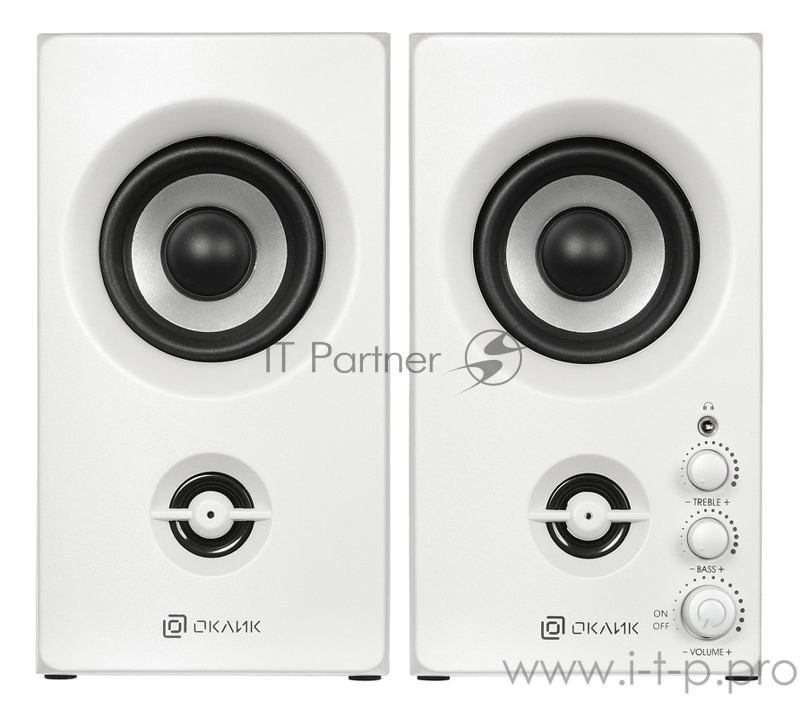 Колонки Oklick OK-164 2.0 белый 30Вт