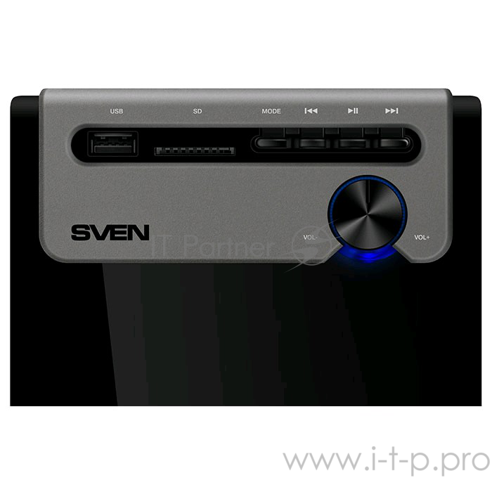 Колонки SVEN MS-110 черный {Воспроизведение музыки с USB flash и SD card памяти}