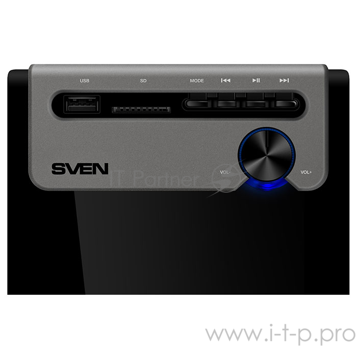 Колонки SVEN MS-110 черный {Воспроизведение музыки с USB flash и SD card памяти}