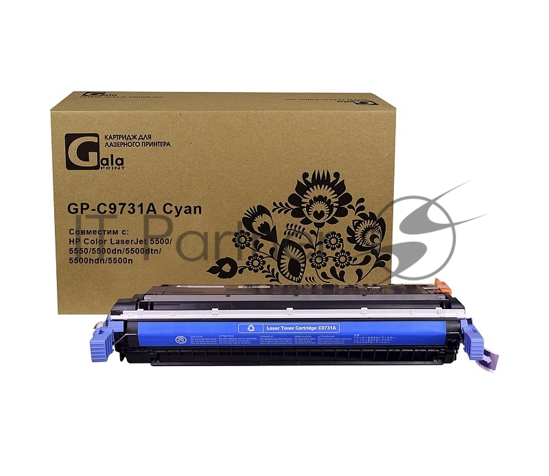 Картридж лазерный совместимый C9731A для HP Color LaserJet 5500 12000к Cyan GP