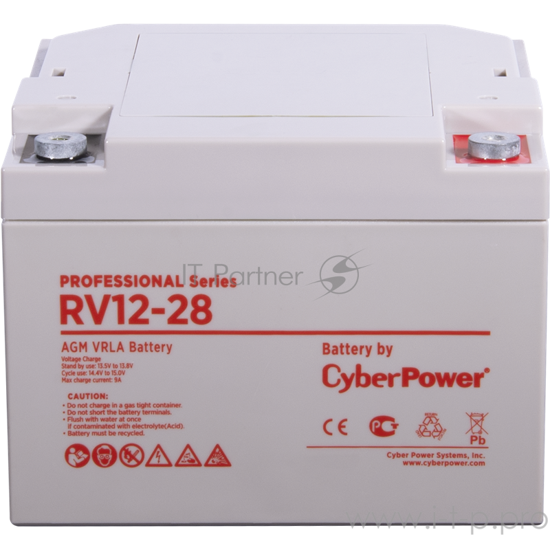 Аккумуляторная батарея PS CyberPower RV 12-28 / 12 В 28 Ач Battery CyberPower Professional series RV 12-28 / 12V 28 Ah