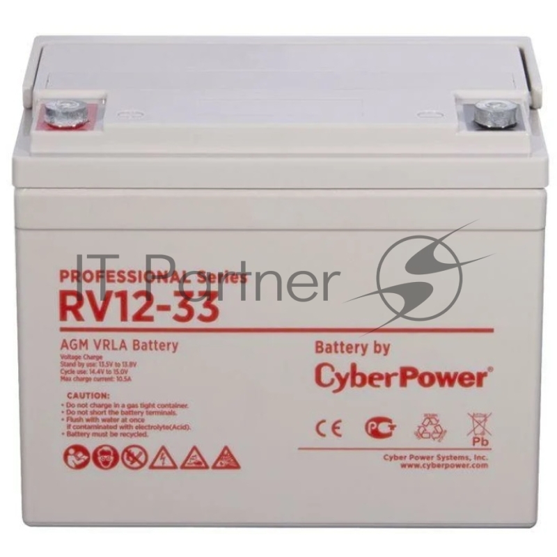Аккумуляторная батарея PS CyberPower RV 12-33 / 12 В 33 Ач Battery CyberPower Professional series RV 12-33 / 12V 33 Ah