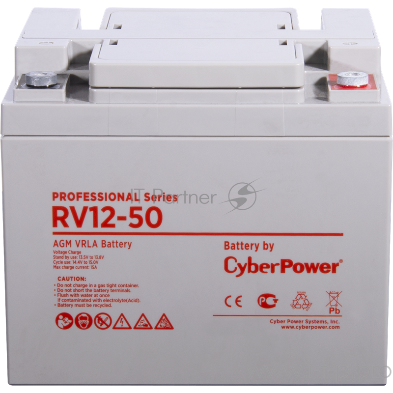 Аккумуляторная батарея PS CyberPower RV 12-50 / 12 В 50 Ач Battery CyberPower Professional series RV 12-50 / 12V 50 Ah