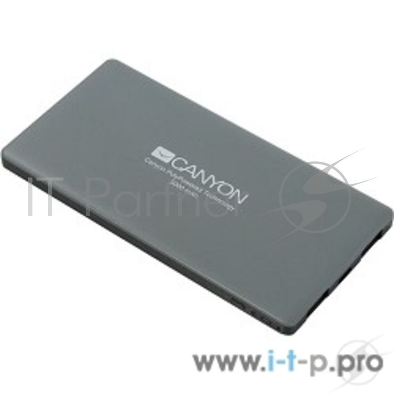 Внешний аккумулятор Canyon CNS-TPBP5DG 5000mAh (Dark grey). (H2CNSTPBP5DG) bulit-in Lithium Polymer
