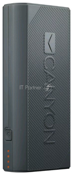 Внешний аккумулятор Canyon CNE-CPBF44DG 4400mAh (Dark Gray). (H2CNECPBF44DG)