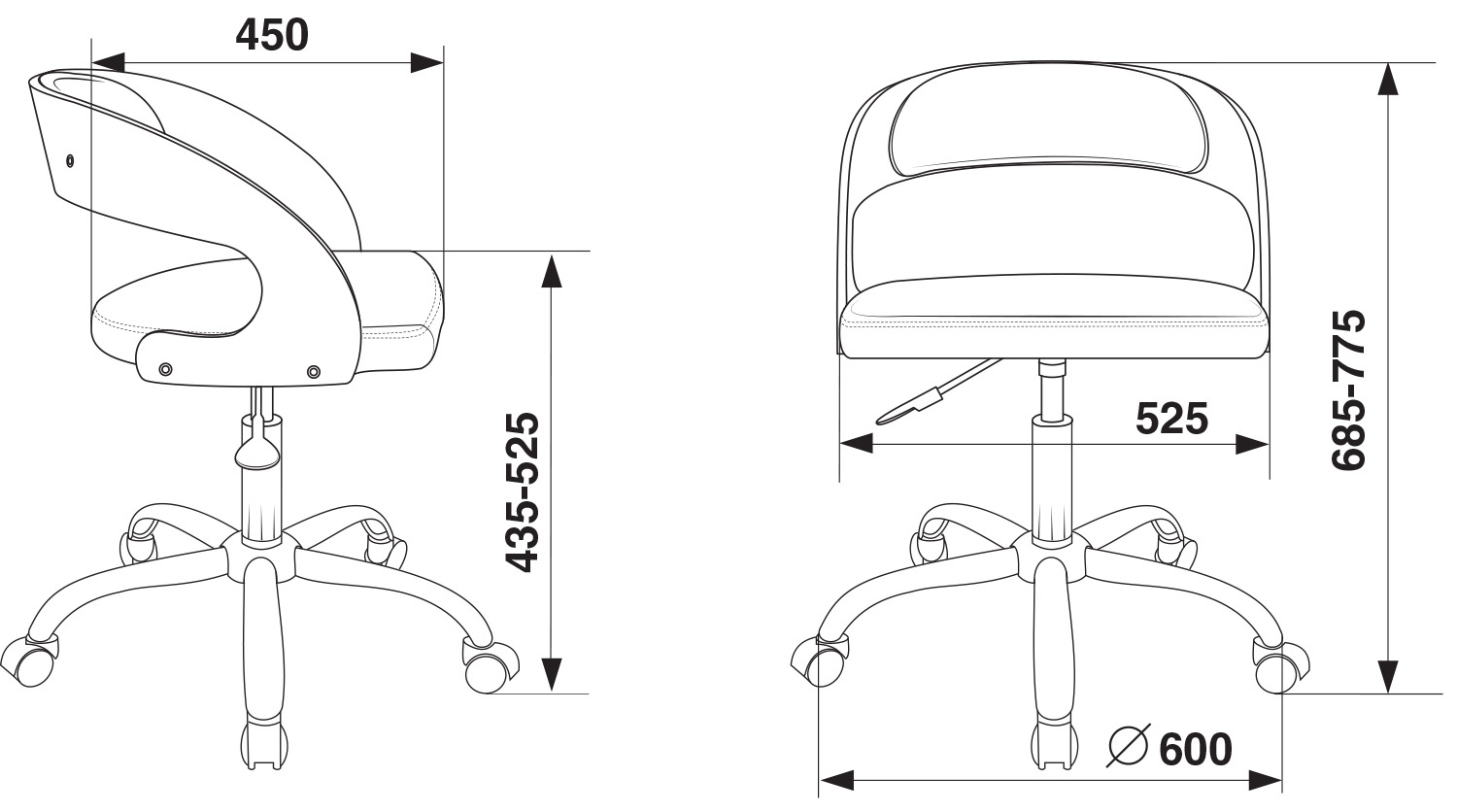Кресло Бюрократ CH-370SL/BLACK черный искусственная кожа крестовина хром