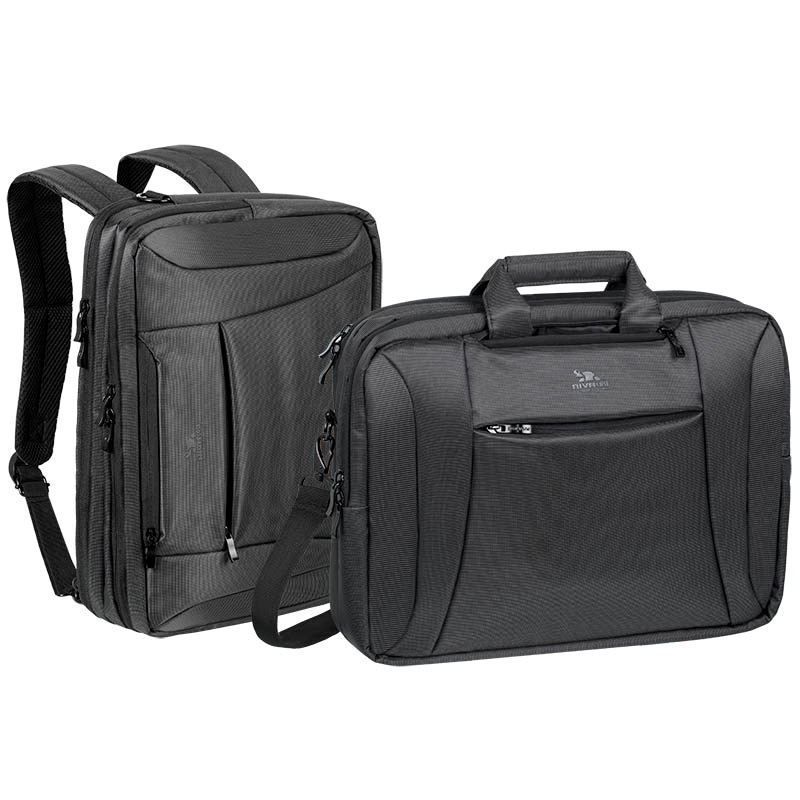 Сумка для ноутбука 16 Riva 8290 черный полиэстер