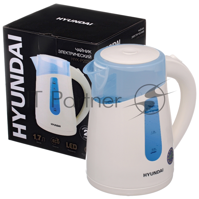 Чайник электрический Hyundai HYK-P2030 1.7л. 2200Вт кремовый (корпус: пластик)