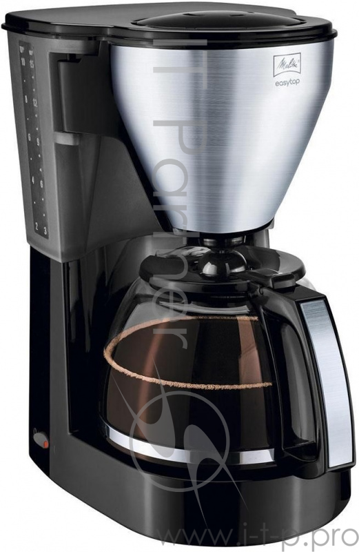 Кофеварка капельная Melitta EasyTop Steel 850Вт черный/нержавеющая сталь