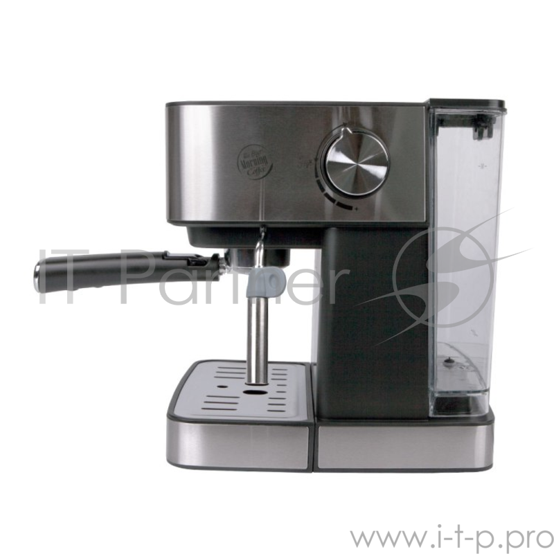 Kофеварка рожковая Endever Costa-1065, 20 Бар, подогрев чашек, насадка Паранелло, д/молотового, черный/стальной