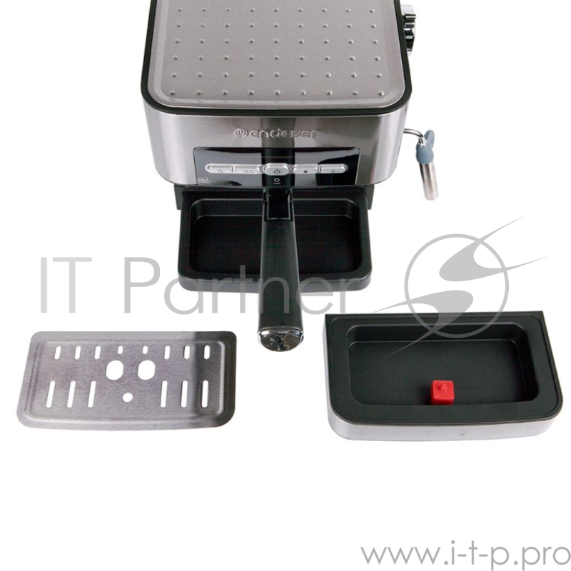 Kофеварка рожковая Endever Costa-1065, 20 Бар, подогрев чашек, насадка Паранелло, д/молотового, черный/стальной