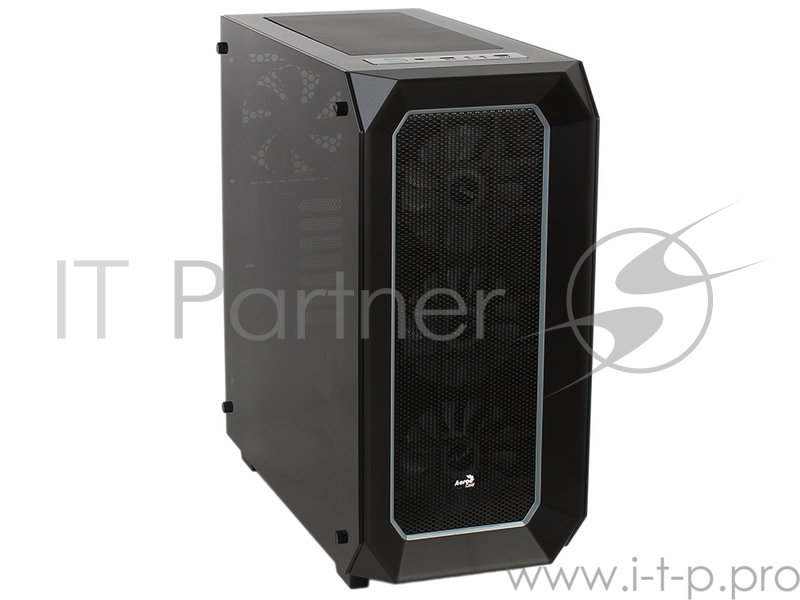 Корпус Aerocool P7-C0 Pro Black , ATX, без БП, 2х USB 3.0, два окна, хаб P7-H1, 16,8 млн цветов и 4 режима подсветки, 3 вент-ра P7-F12, сталь 0,7 мм
