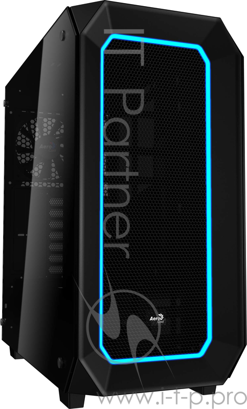 Корпус Aerocool P7-C0 Black , ATX, без БП, 2х USB 3.0, два окна, 10 цветов и 3 режима подсветки, сталь 0,7 мм