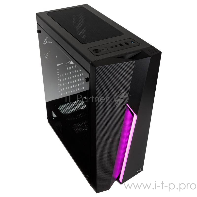 Корпус AeroCool Bolt A (3xUSB + USB 3.0, 2xAudio, 0.5 мм, 120 мм FAN, прозрачная стенка, ATX, без БП)