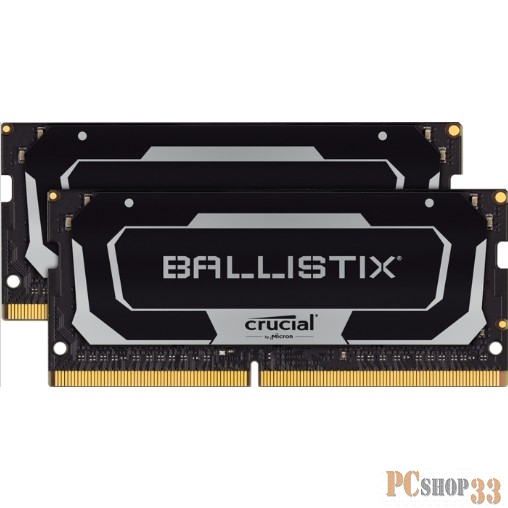 Память оперативная Crucial 64GB Kit (32GBx2) DDR4 3200MT/s CL16 Unbuffered SODIMM 260 pin Ballistix Black