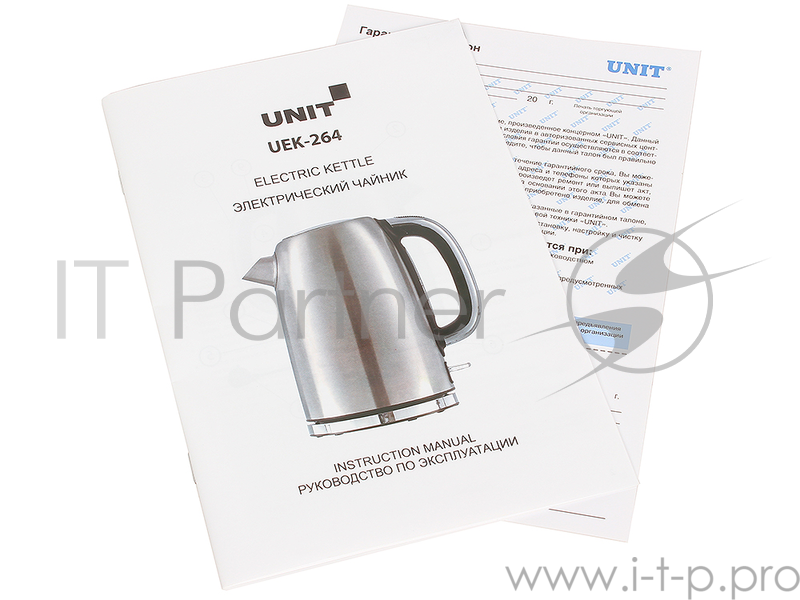 Чайник электрический UNIT UEK-264, сталь, цветная эмаль, цвет - Бронзовый металлик, 1.7л., 2000Вт.