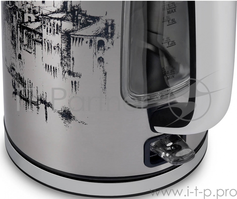 чайник POLARIS PWK 1763CA Italy нержавейка Мощность 2200Вт. Объем 1,7л. Тип корпуса сталь. Скрытый нагревательный элемент. Световой индикатор работы. Индикатор уровня воды. Защита от включения без воды/перегрева. Автоматический/ручной выключатель. Вр