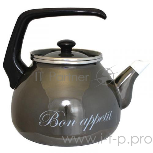 Чайник для плиты Interos Металлик 3,0л эмалированный с кр.