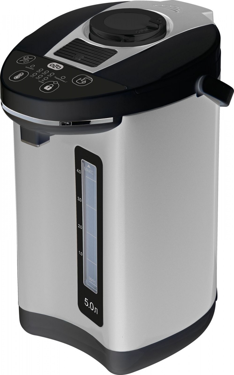 Термопот OLTO TP-5011, 5 литров, 750 Вт., 5 режимов нагрева, корпус - пластик/нерж. сталь, колба - нерж. сталь