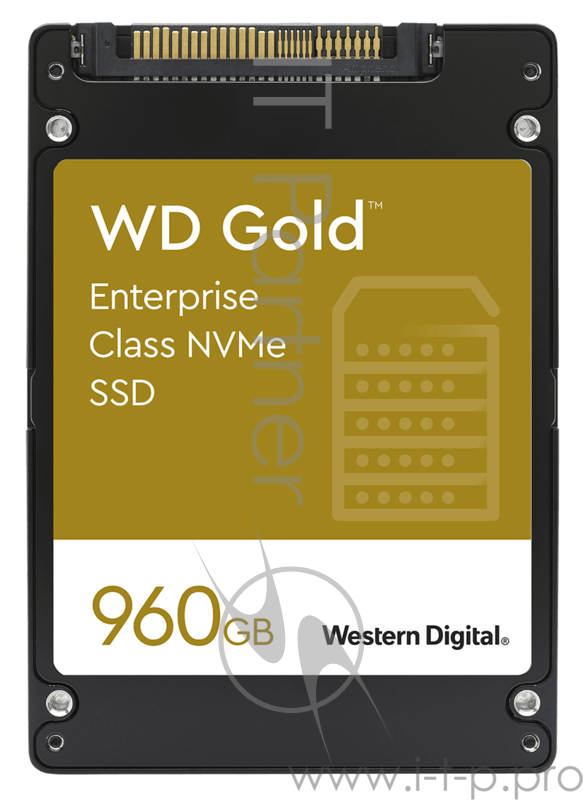 Твердотельный накопитель SSD WD Gold NVMe WDS960G1D0D 960ГБ 2,5 U.2 PCIe Gen 3.1 x4 NVMe (96L BICS4 3D TLC) 0.8DWPD
