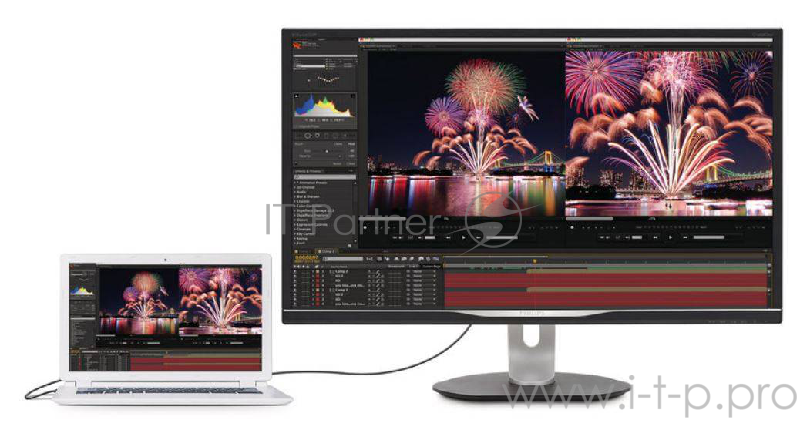 Монитор PHILIPS 32 328P6AUBREB/00 Black с поворотом экрана (IPS, LED, 2560x1440, 4 ms, 178°/178°, 4