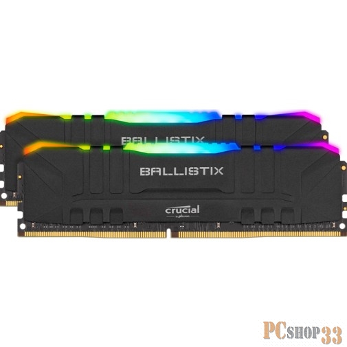 Оперативная память Crucial 32GB Kit (16GBx2) DDR4 3600MT/s CL16 Unbuffered DIMM 288 pin Ballistix Black RGB