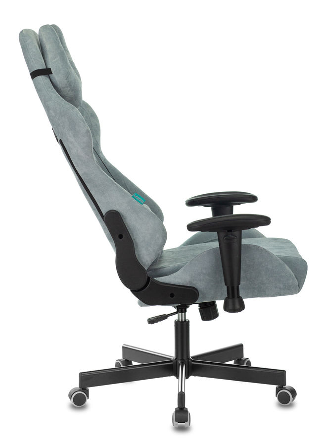 Кресло игровое Бюрократ VIKING KNIGHT LT28 FABRIC серо-голубой крестовина металл