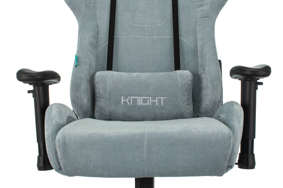 Кресло игровое Бюрократ VIKING KNIGHT LT28 FABRIC серо-голубой крестовина металл