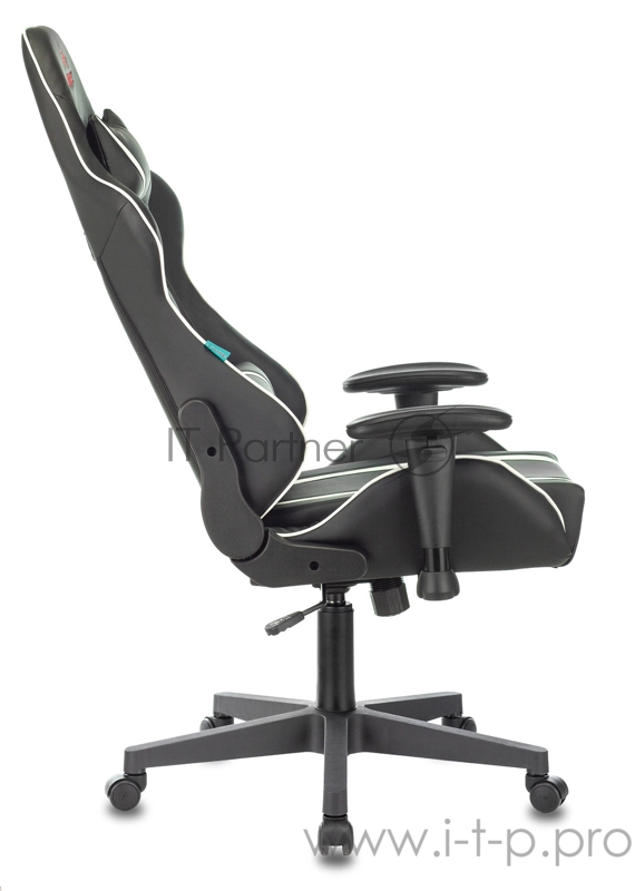 Кресло игровое Бюрократ VIKING ZOMBIE A4 WH черный/белый искусственная кожа