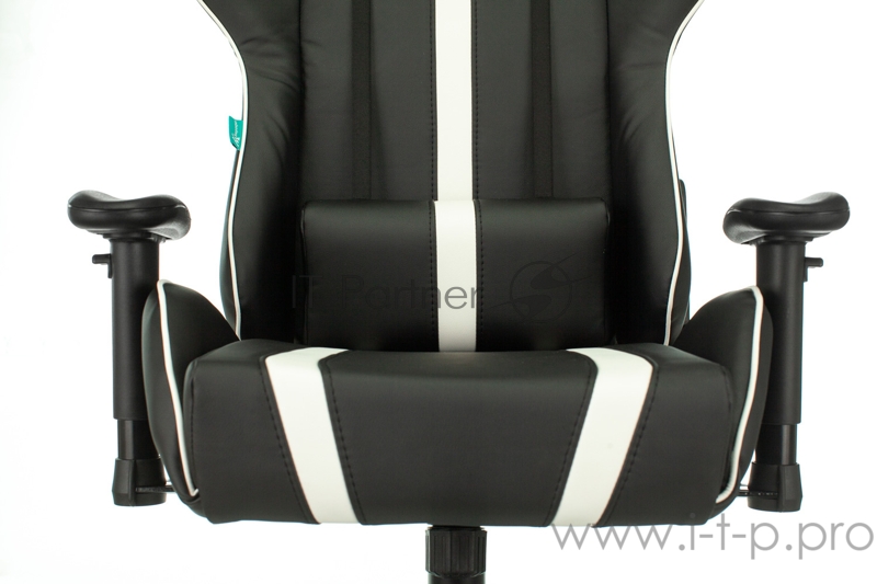 Кресло игровое Бюрократ VIKING ZOMBIE A4 WH черный/белый искусственная кожа