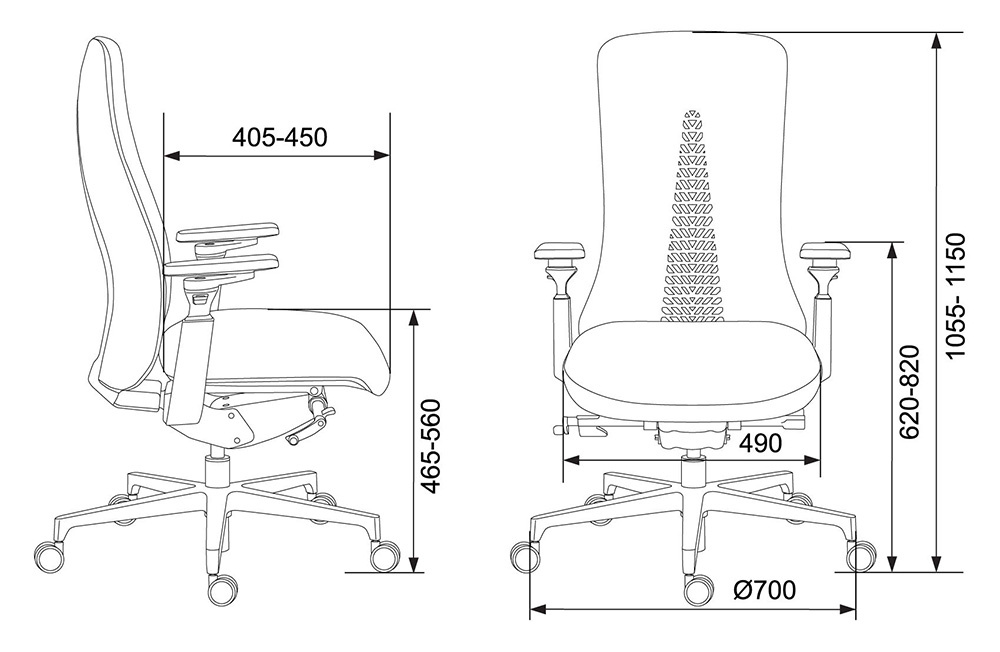 Кресло руководителя Бюрократ _MONE/BLACK черный крестовина алюминий