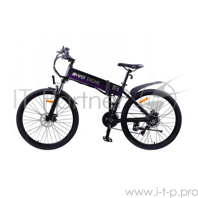 Электровелосипед HIPER Engine BX635, 26 колеса, 350 Вт мотор, 375 Втч батарея, амортизатор переднего колеса, складной, алюминивая рама