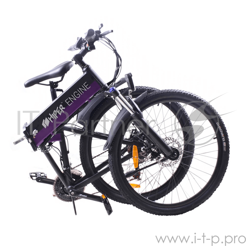 Электровелосипед HIPER Engine BX635, 26 колеса, 350 Вт мотор, 375 Втч батарея, амортизатор переднего колеса, складной, алюминивая рама
