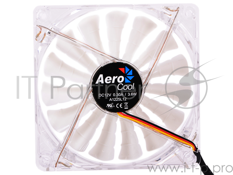 Вентилятор Aerocool Shark 14см Great White Edition (белая подсветка), 3+4 pin, 50 CFM, 800 RPM, 14.5 dBA