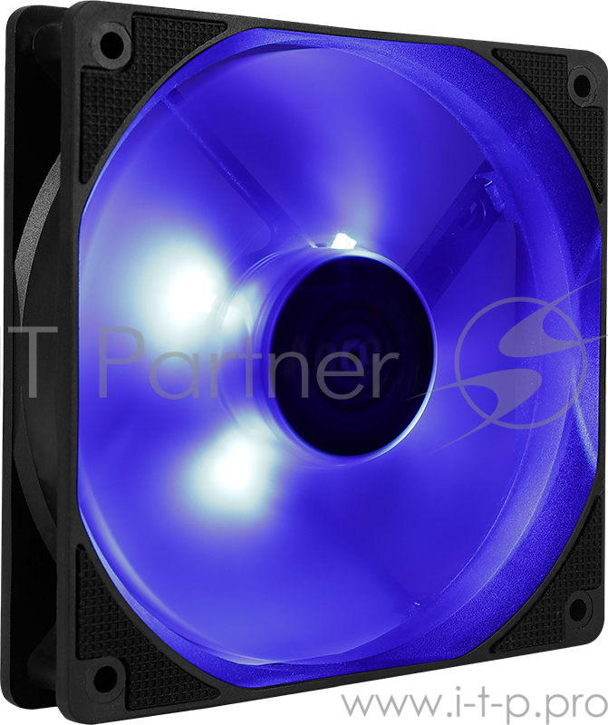 Вентилятор Aerocool Motion 12 Plus Blue , 120x120x25мм, синяя подсветка, 1200 об/мин, Molex 4-pin + 3-pin, 29.8 CFM, 22.1 дБА, съемная крыльчатка, гид