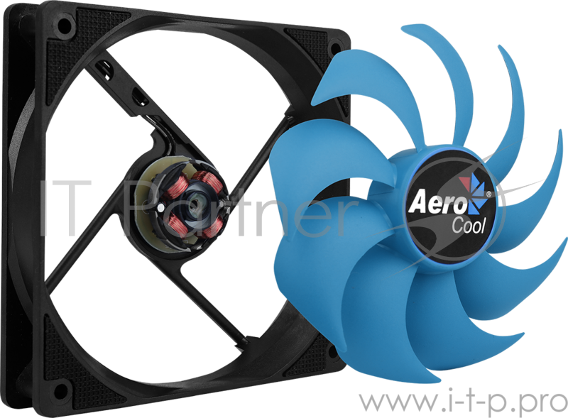 Вентилятор Aerocool Motion 12 Plus , 120x120x25мм, 1200 об/мин, Molex 4-pin + 3-pin, 29.8 CFM, 22.1 дБА, съемная крыльчатка, гидравлический подшипник