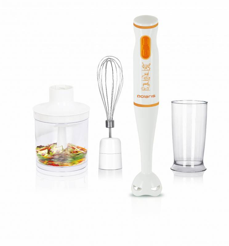 Блендер погружной Polaris PHB 0528 500Вт белый/оранжевый