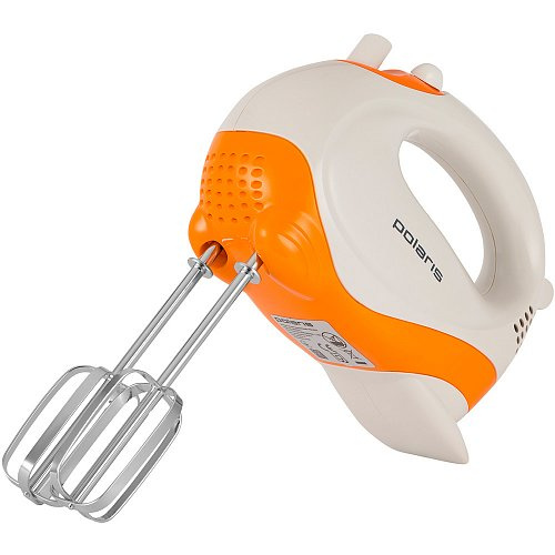 Миксер ручной Polaris PHM 4026 400Вт белый/оранжевый