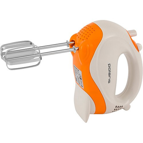 Миксер ручной Polaris PHM 4026 400Вт белый/оранжевый