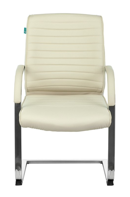 Кресло Бюрократ T-8010N-LOW-V/IVORY на полозьях слоновая кость OR-10 искусственная кожа