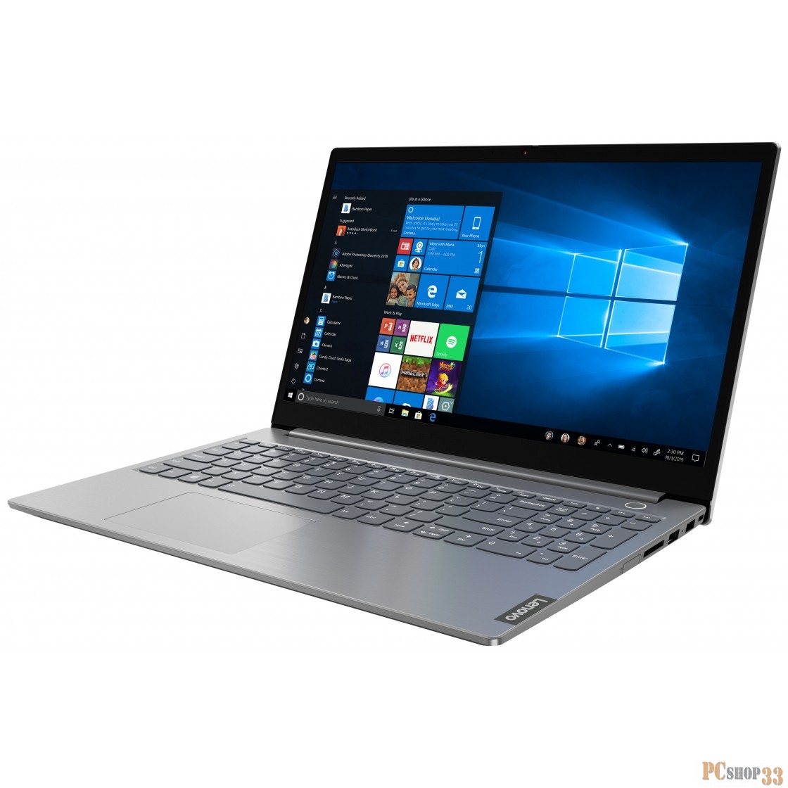 Ноутбук Lenovo Thinkbook 15-IIL Core i3 1005G1/8Gb/SSD128Gb/Intel UHD Graphics/15.6/IPS/FHD (1920x1080)/Free DOS/grey/WiFi/BT/Cam