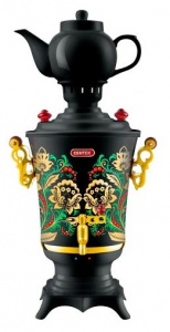 Самовар CENTEK СТ-0093 черный хохлома (в уп. 4 шт)